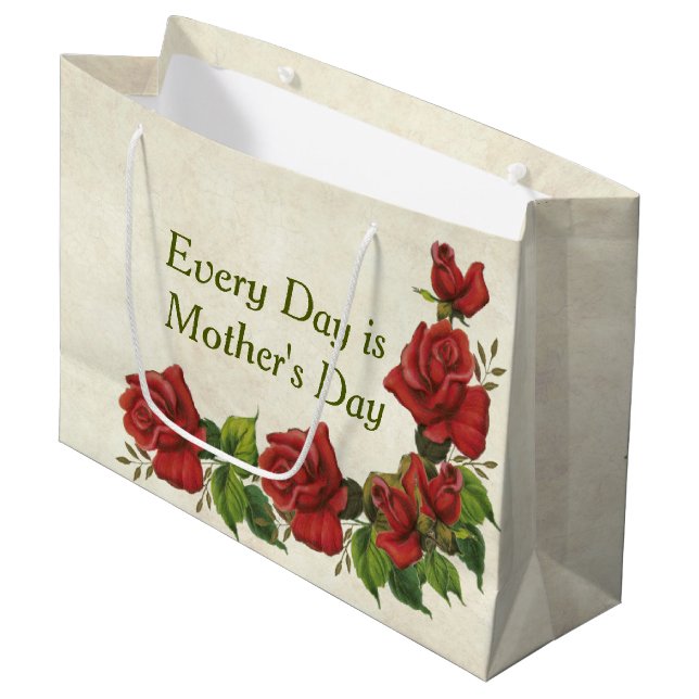 Say It with Roses Large Gift Bag (Front Angled)