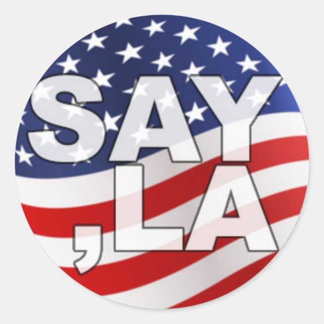 Say Kamala the Easy Way Classic Round Sticker (Front)