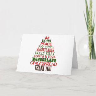 SAY MERRY CHRISTMAS TEACHER & THANK YOU CARD