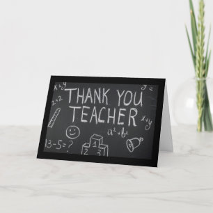 SAY MERRY CHRISTMAS TEACHER W/ CHALKBOARD CARD