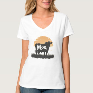 Say Moo — Cute Cow Silhouette T-Shirt