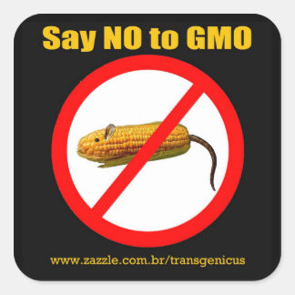 Say NO GMO Stiker 3"x3" Square Sticker