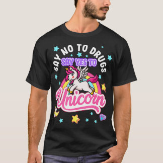 Say No Say Yes to Unicorns Red Ribbon Week T-Shirt
