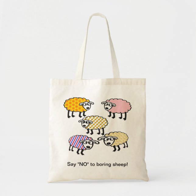 Say "NO" to boring sheep bag. Tote Bag (Front)