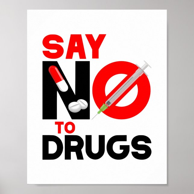 Say NO to Drugs | Drug Abuse Prevention Poster (Front)