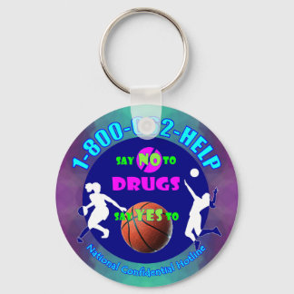 Say NO to Drugs - Say YES to Basketball! Key Ring