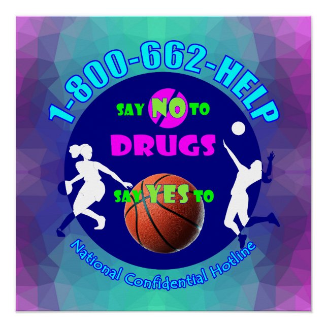 Say NO to Drugs - Say YES to Basketball! Poster (Front)