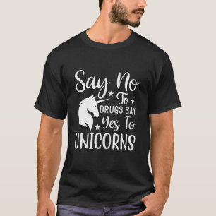Say No To Drugs Say Yes To Unicorns Red Ribbon Wee T-Shirt