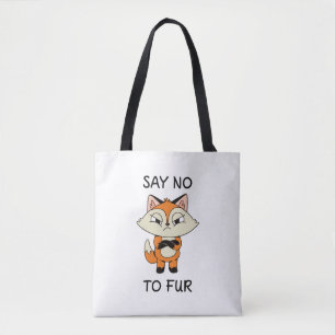 Say no to Fur - Sad Fox Tote Bag