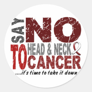 Say NO To Head and Neck Cancer 1 Classic Round Sticker