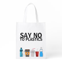 Say No To Plastics Slogan Shopping