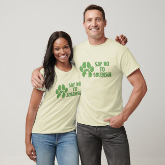 Say No To S paw design in sage green T-Shirt