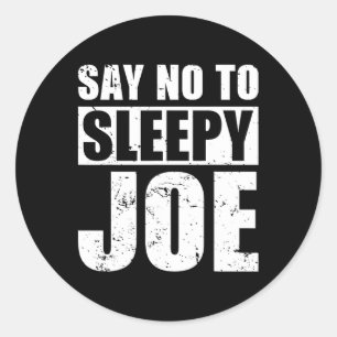 Say No To Sleepy Joe Election Anti Biden Republica Classic Round Sticker