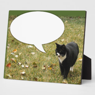 Say Something Customisable Cat Design Plaque