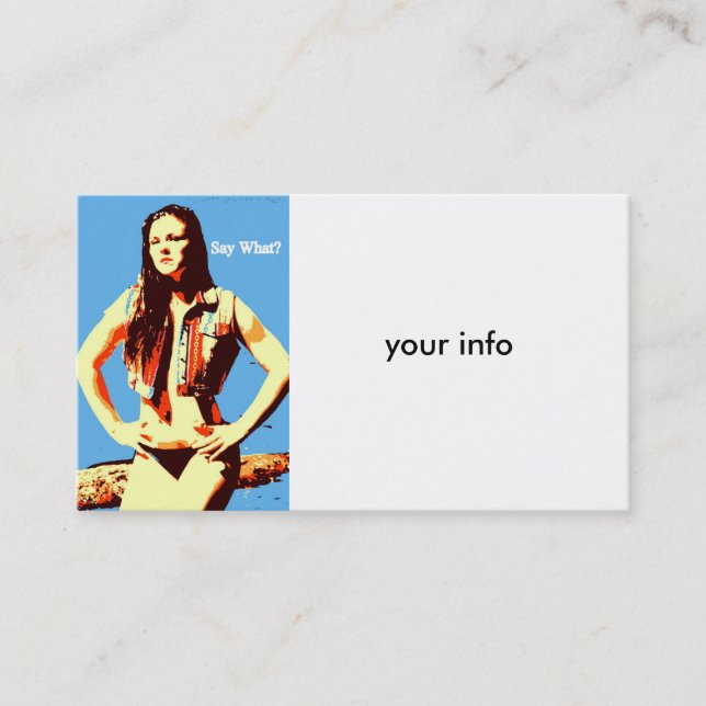 say what business card (Front)