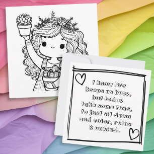 Say with this Cute Plant Themed Colouring