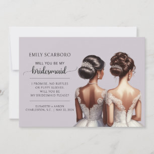 Say Yes African American Bridesmaid Proposal Invitation