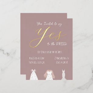 Say Yes To The Dress Bridal foil Invitation