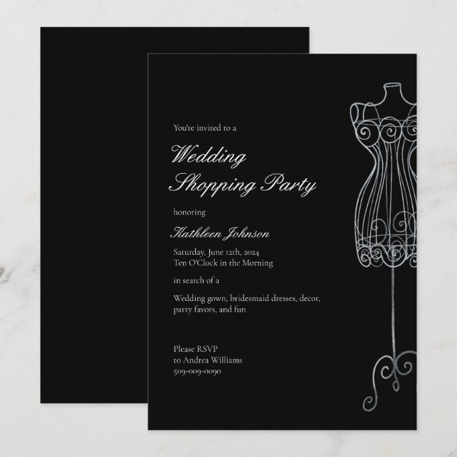 Say Yes to the Dress Bridesmaid Shopping Party Invitation (Front/Back)