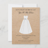 Say Yes to the Dress Kraft return address invite