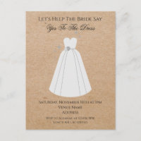 Say Yes to the Dress Kraft return address invite