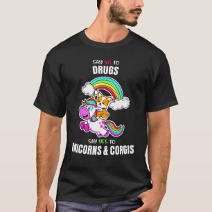 Say Yes To Unicorns And Corgis Red Ribbon Week Kid T-Shirt