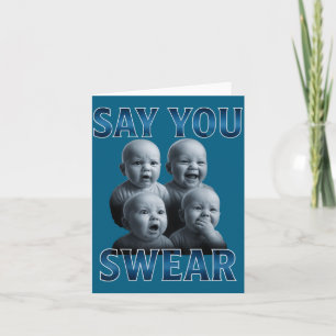Say You Swear Ai Niche Baby Holding Back Laugh Gen Card