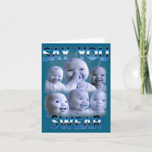 Say You Swear Ai Niche Baby Holding Back Laugh Gen Card