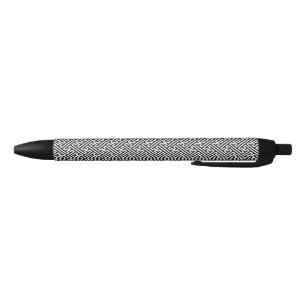 Sayagata pattern, Japanese, Black and White Ink Pen