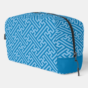 Sayagata pattern, Japanese, Blue and Baby Blue Dopp Kit