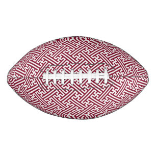Sayagata pattern, Japanese, Burgundy and White Football