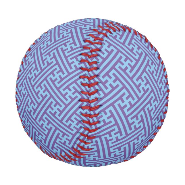 Sayagata pattern, Japanese, Purple and Blue Baseball (Angled)