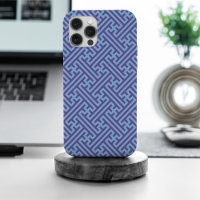 Sayagata pattern, Japanese, Purple and Blue