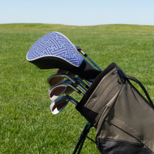 Sayagata pattern, Japanese, Purple and Blue Golf Head Cover