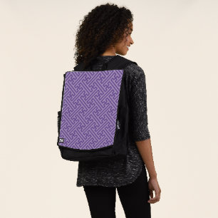 Sayagata pattern, Japanese, Purple and Pink Backpack