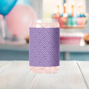 Sayagata pattern, Japanese, Purple and Pink Can Glass