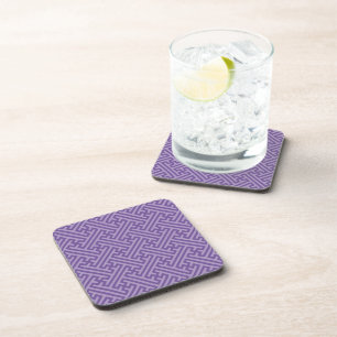 Sayagata pattern, Japanese, Purple and Pink Coaster