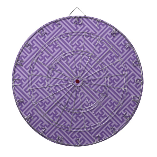 Sayagata pattern, Japanese, Purple and Pink Dartboard (Front)