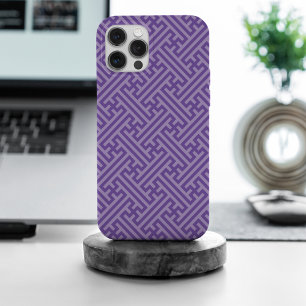 Sayagata pattern, Japanese, Purple and Pink iPhone 15 Pro Max Case