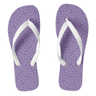 Sayagata pattern, Japanese, Purple and Pink Jandals