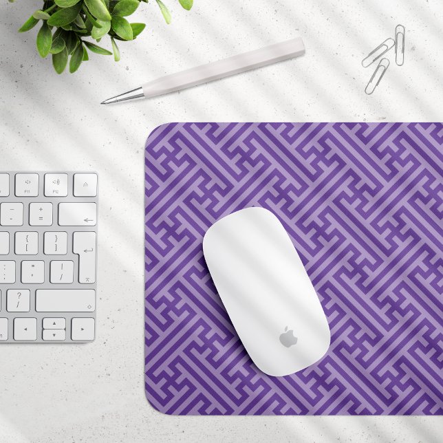 Sayagata pattern, Japanese, Purple and Pink Mouse Pad (Creator Uploaded)