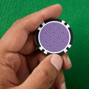 Sayagata pattern, Japanese, Purple and Pink Poker Chips