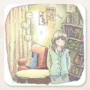 Sayanai Square Paper Coaster