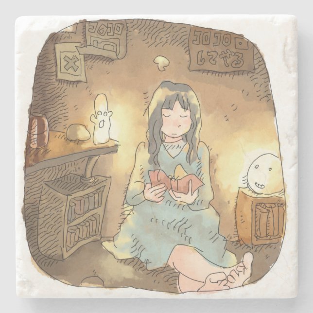 Sayanashi Stone Coaster (Front)