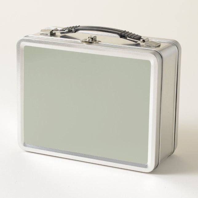 Saybrook Sage Solid Colour Metal Lunch Box (Front)