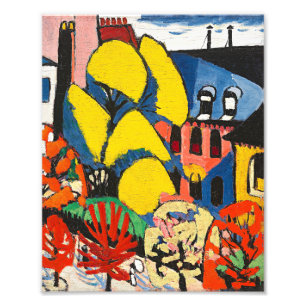 Sayen - Trees, colourful painting, Photo Print