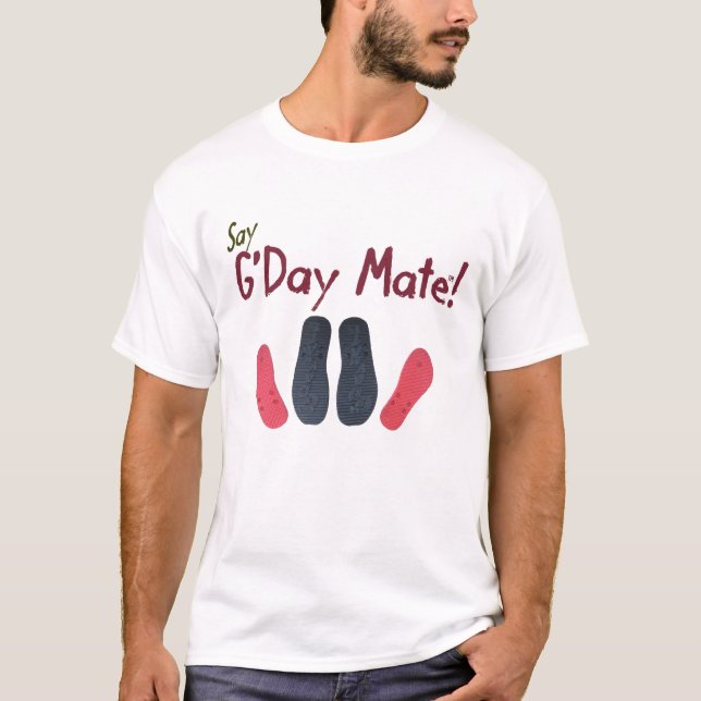sayGDayThongs T-Shirt (Front)