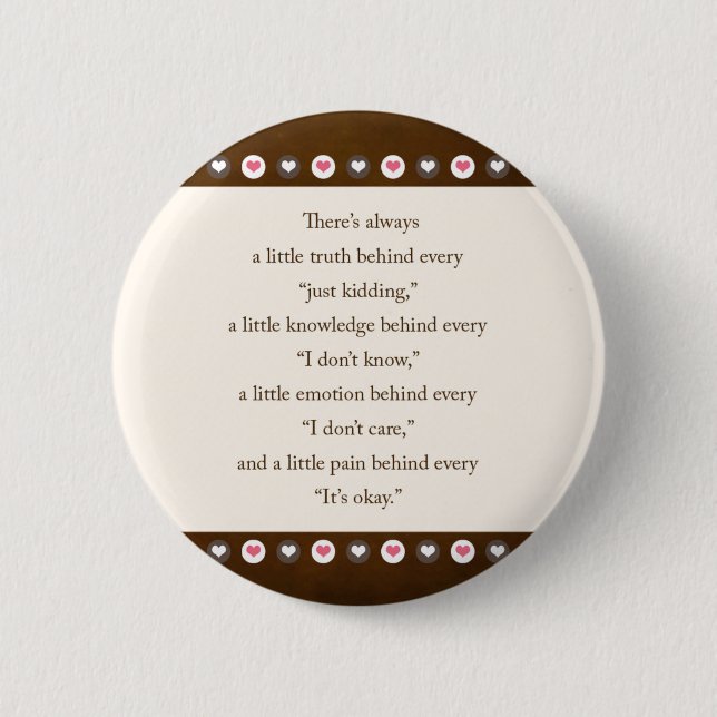 saying 6 cm round badge (Front)