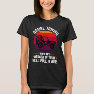 Saying Funny Halloween Camel Towing Retro Adult Hu T-Shirt