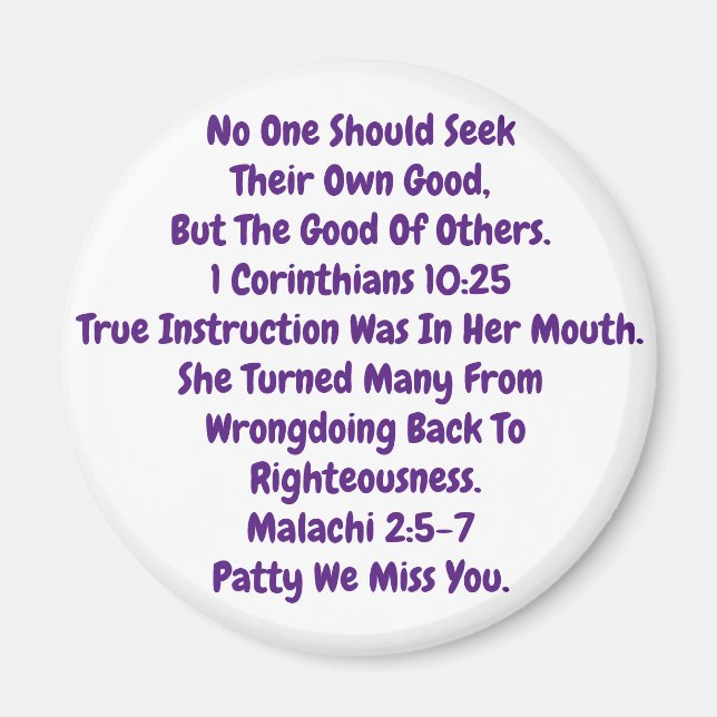 saying goodbye magnet (Front)